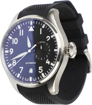 22mm Curved End Rubber Watch Band for IWC Big Pilot Watches Chronograph Watch Pilot Watch Series 46MM Soft Watch Strap Watchband