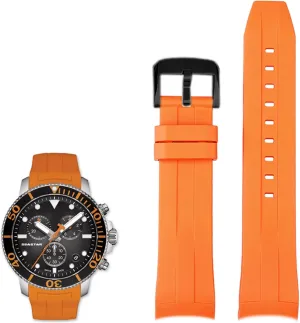 22mm Silicone Watch Bands For T120417 T120407 Quartz Dial Rubber Sport Men Watch Strap Watchband Waterproof