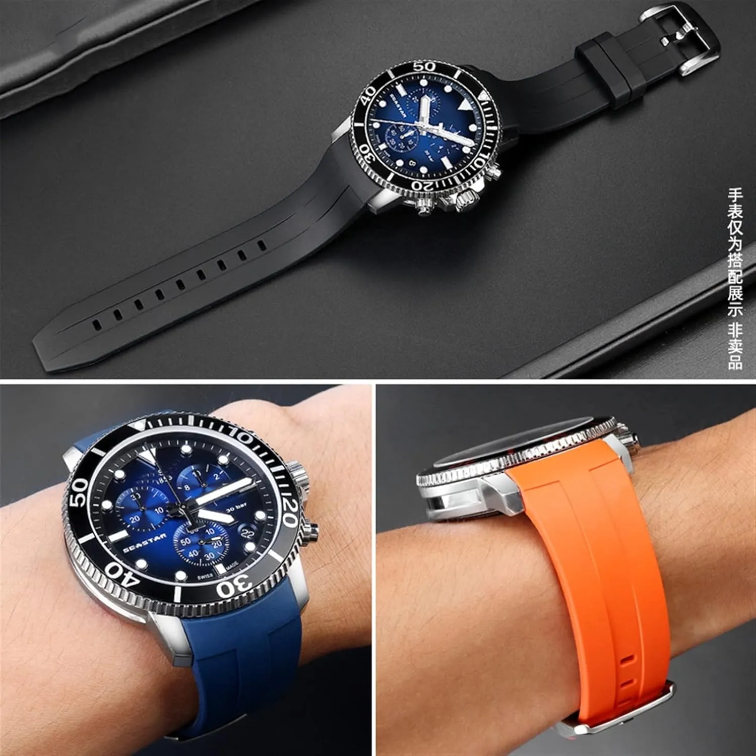 22mm Silicone Watch Bands For Tissot T120417 T120407 Quartz Dial Rubber Sport Men Watch Strap Watchband Waterproof
