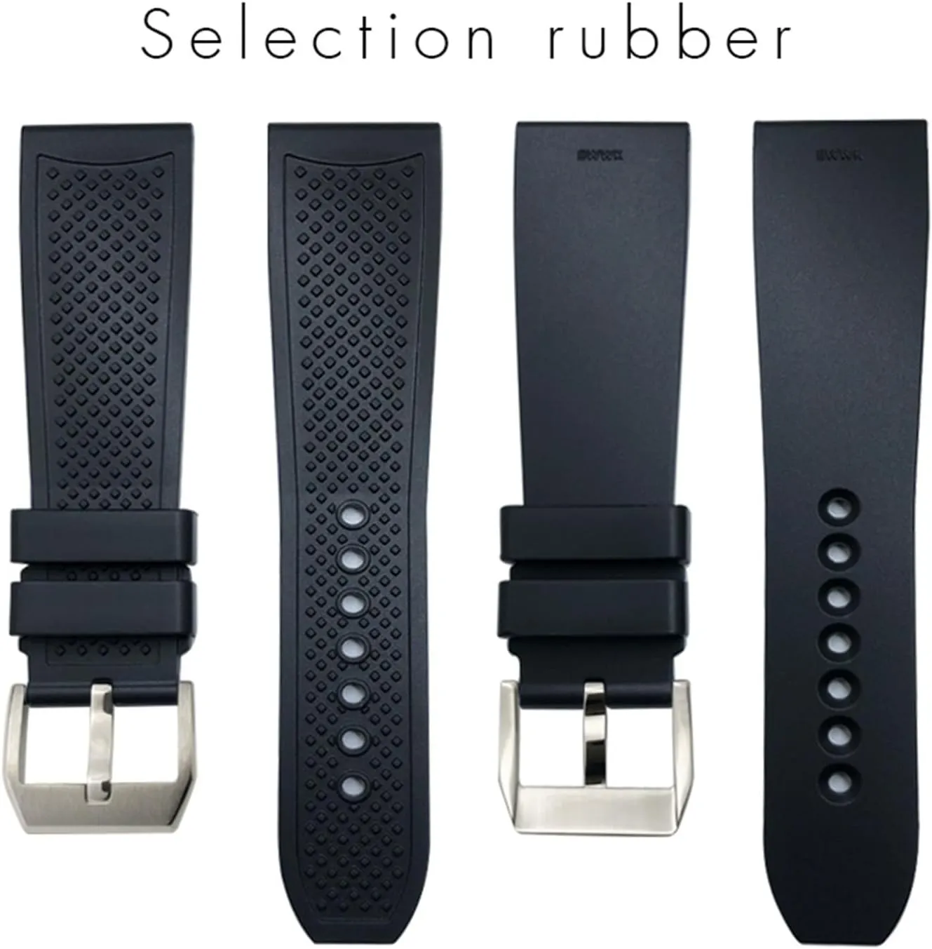 23.5mm Rubber Watchbands For CALIBRE DE CARTIER TANK SOLO SANTOS DE Waterproof Silicone Watch Strap