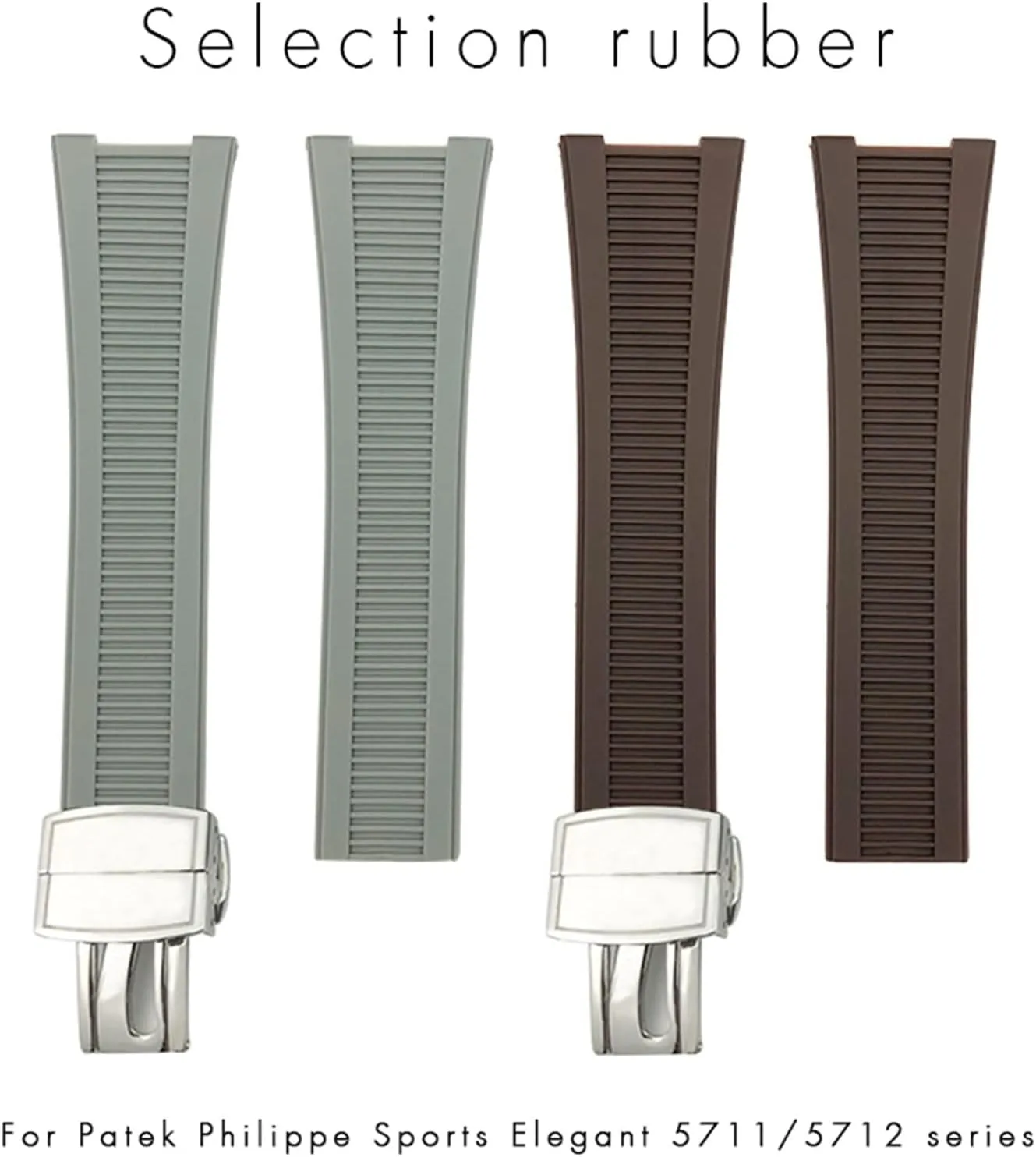 25mm Notch Shape Rubber Silicone Watch Strap Waterproof Watch Bands For PATEK PHILIPPE Nautilus Men Bracelet