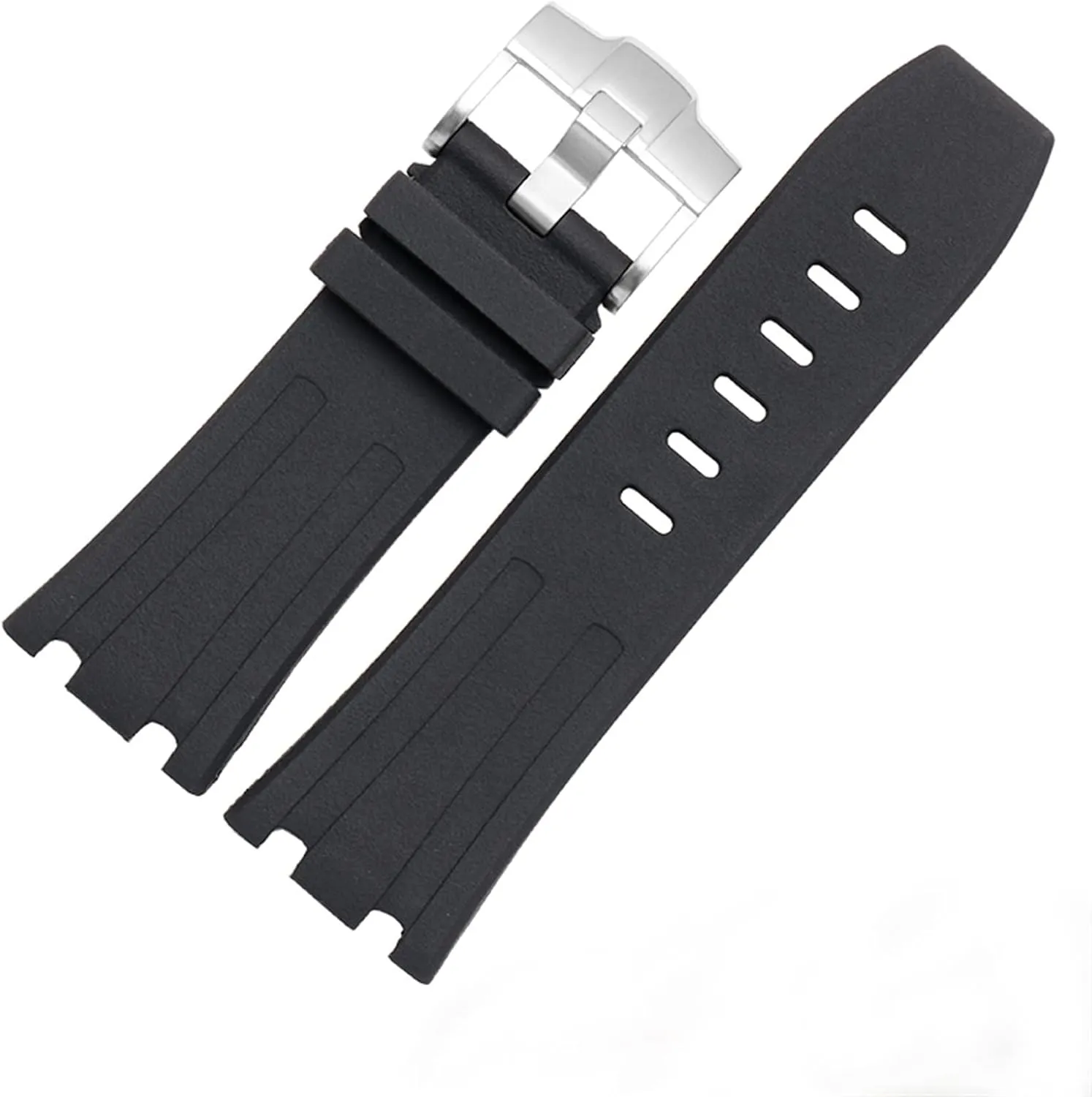 28mm Black Soft Rubber Watchband For AP Off Shore 15703 Tape Waterproof Wrist Bracelet Watch Strap Pin Buckle
