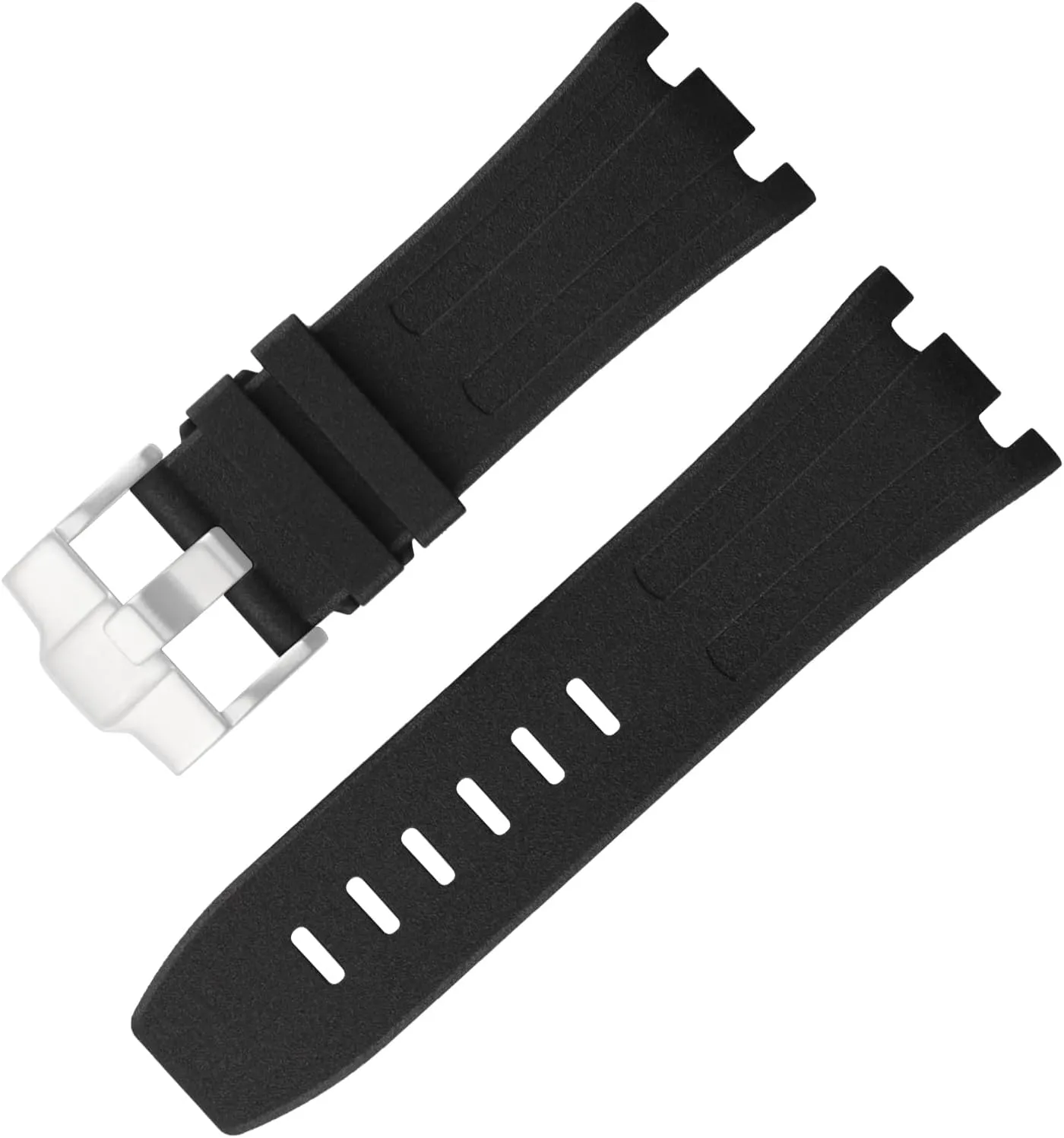 28mm Rubber Watch Band replacement for Audemars Piguet AP Royal Oak Offshore 15703 15710 15400 26470 26400 28 mm Silicone Strap Wirstband accessories with Buckle for Men and Women