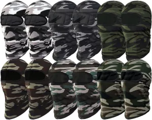 3/12 Pack Balaclava Face Mask Cover Multipurpose Full Ninja Mask Motorcycle Cycling Outdoor Sport Ski Active