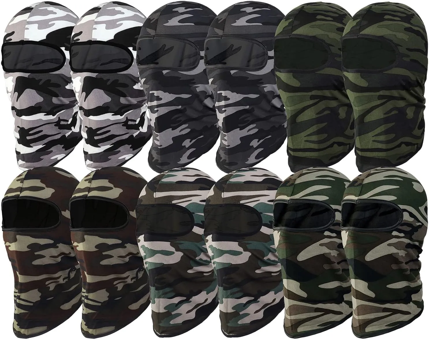3/12 Pack Balaclava Face Mask Cover Multipurpose Full Ninja Mask Motorcycle Cycling Outdoor Sport Ski Active