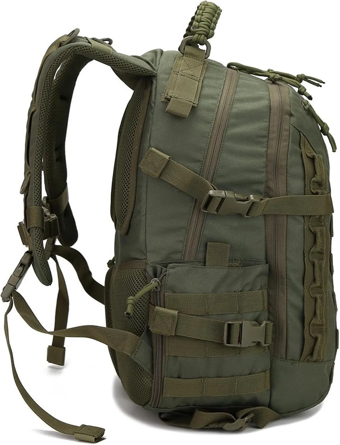 35L 1000D Nylon Camping Backpack Waterproof Trekking Fishing Hunting Bag Outdoor Tactical Molle Climbing Rucksack Bag (black CP)