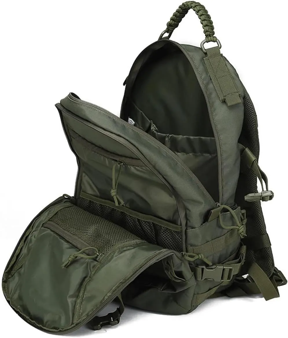 35L 1000D Nylon Camping Backpack Waterproof Trekking Fishing Hunting Bag Outdoor Tactical Molle Climbing Rucksack Bag (black)