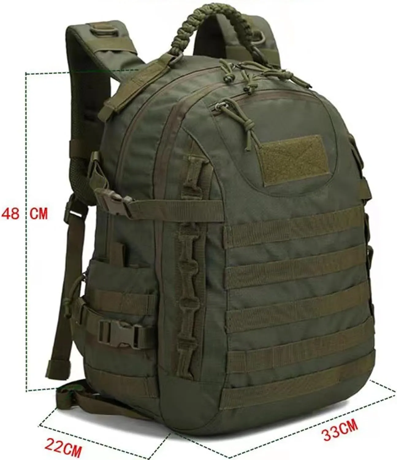 35L 1000D Nylon Camping Backpack Waterproof Trekking Fishing Hunting Bag Outdoor Tactical Molle Climbing Rucksack Bag (Ruin Green)