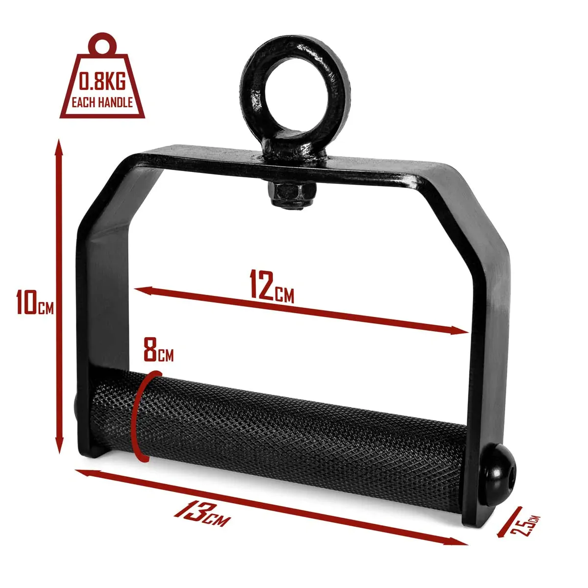 360° Rotating Handles - Knurled /w Heavy-Duty Carabiner