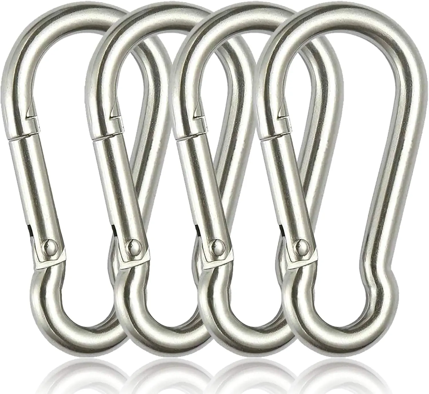 4 Inch Spring Snap Hook Carabiner - 304 Stainless Steel Snap Hook Heavy Duty Carabiner Clip
