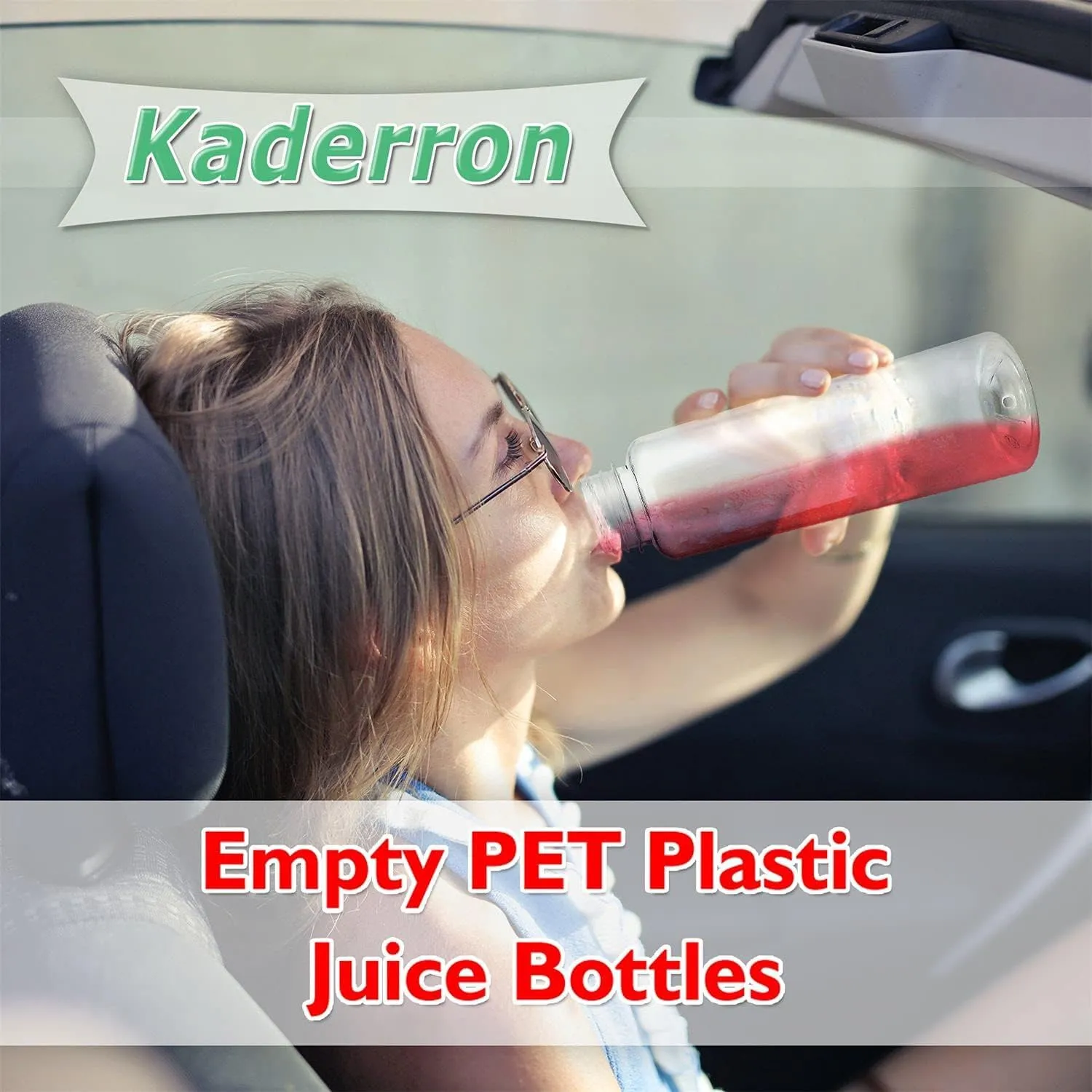 40pcs 12oz Plastic Juice Bottles with Caps, Empty PET Disposable Plastic Bottles, Clear Bulk Drink Containers with Black Tamper Evident Lids for Juicing, Drinking and Other Beverages