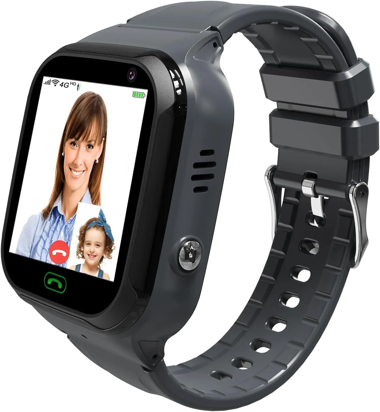 4G Kids Smart Watch - Boys Girls GPS Tracker Kids Smartwatches Phone Watch Video Call SOS Alarm Voice Chat and Touch Screen Game Real Time Tracking Smartwatch for Age 3-12 (Black)