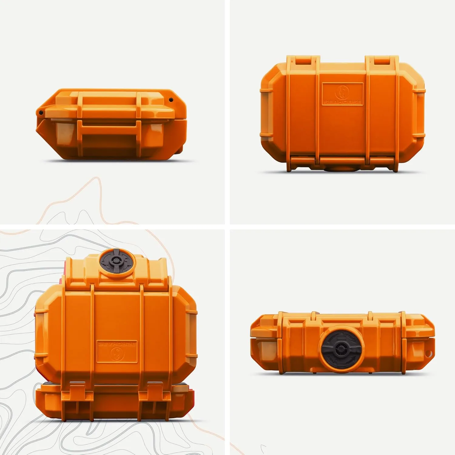 52 Dry Box Protective Case with Pick & Pluck Foam - Travel Safe / Mil Spec / Waterproof / USA Made - for Pistols, Cameras, Phones, Camping, Fishing, Hiking, Traveling, Water Sports, Knives (Orange)