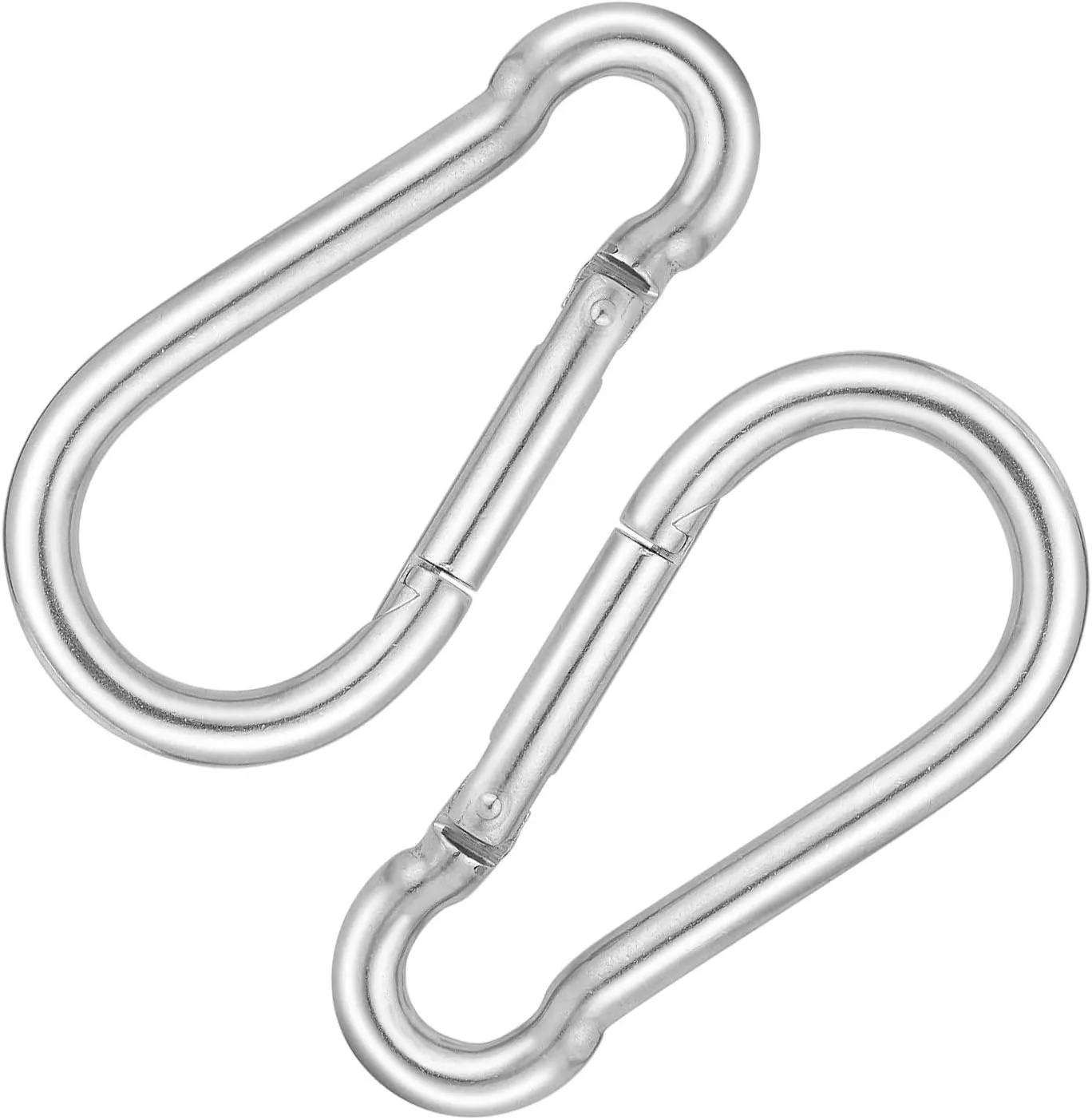5.5 Inch Carabiner Clip Heavy Duty Large Carabiner Spring Snap Hook Steel Clip Quick Link Buckle 12x140mm 2pcs