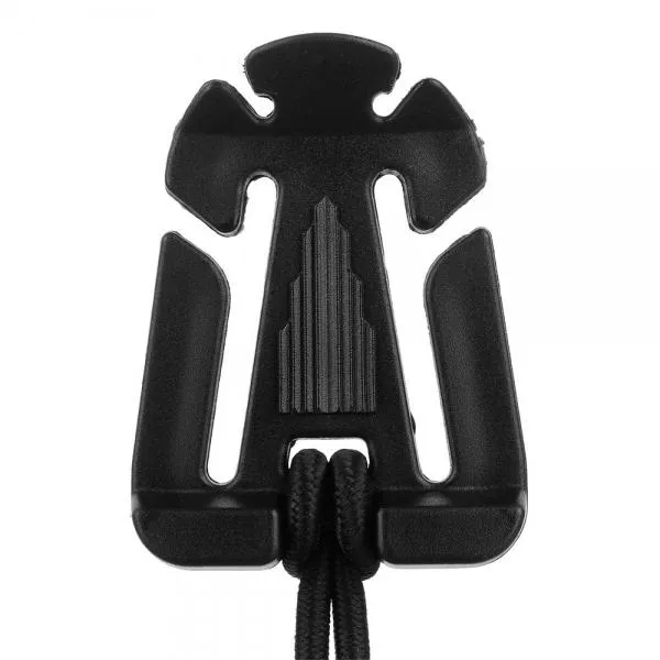 5pcs Outdoor Nylon Winder Fixing Buckle with Elastic Rope Black
