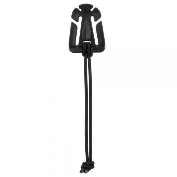 5pcs Outdoor Nylon Winder Fixing Buckle with Elastic Rope Black