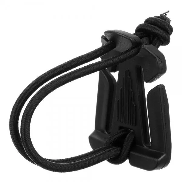 5pcs Outdoor Nylon Winder Fixing Buckle with Elastic Rope Black