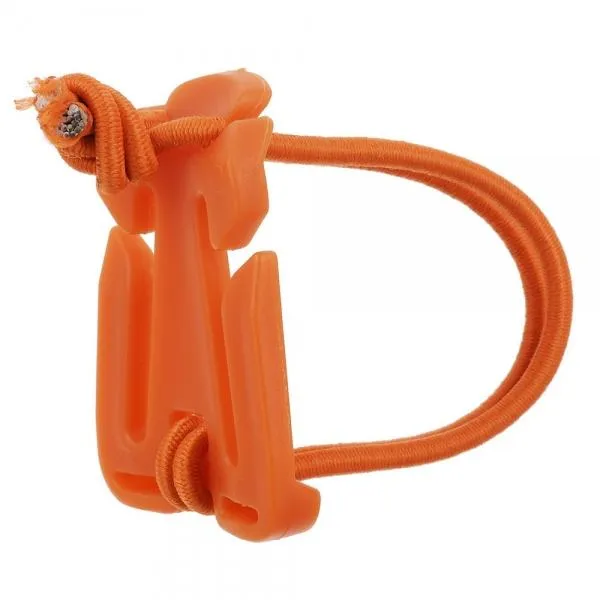 5pcs Outdoor Nylon Winder Fixing Buckle with Elastic Rope Orange