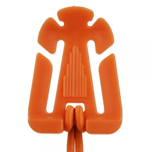 5pcs Outdoor Nylon Winder Fixing Buckle with Elastic Rope Orange