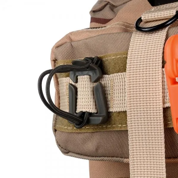 5pcs Outdoor Nylon Winder Fixing Buckle with Elastic Rope Orange