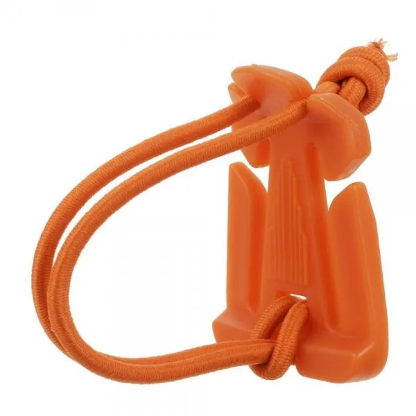 5pcs Outdoor Nylon Winder Fixing Buckle with Elastic Rope Orange