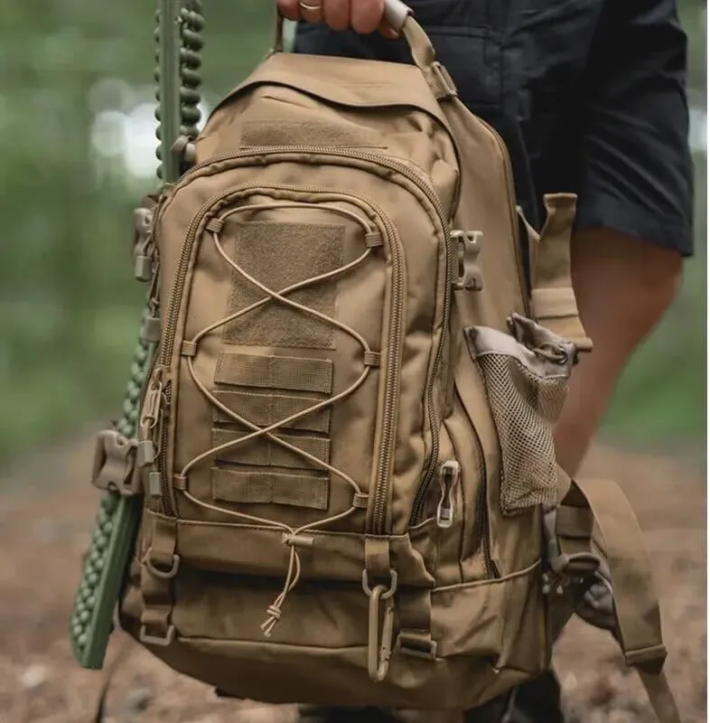 65L Military Tactical Backpack Army Molle Assault Rucksack Men Backpacks Travel Camping Hunting Hiking Bag (camo 4)