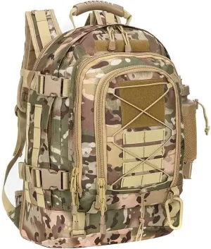 65L Military Tactical Backpack Army Molle Assault Rucksack Men Backpacks Travel Camping Hunting Hiking Bag (camo 4)