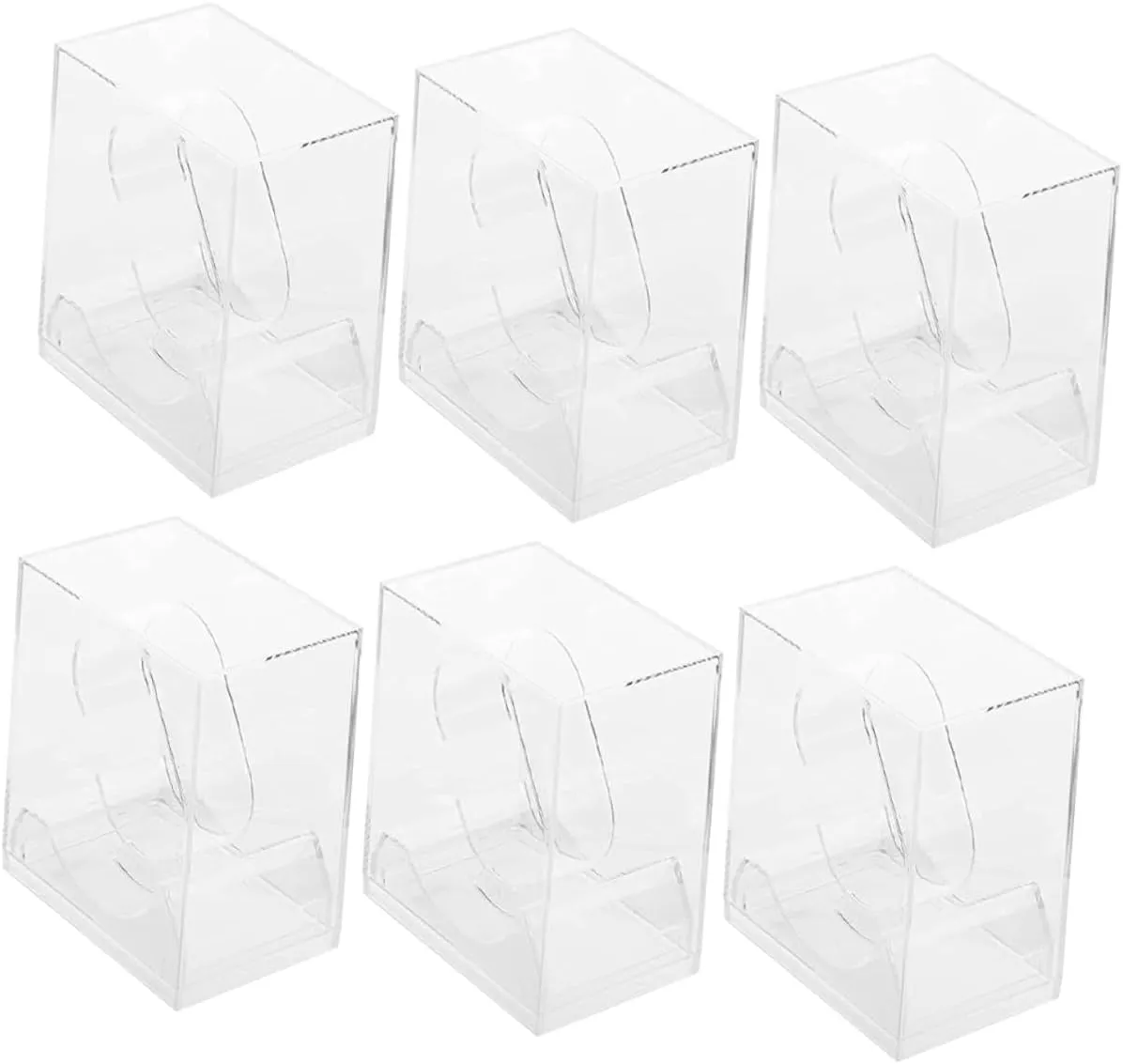 6Pcs Watch Display Case Jewelry Packing Boxes for Watches Bracelets Necklaces Practical Storage for Organizing Accessories