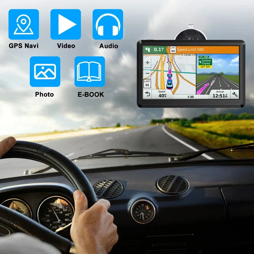 7 Inch GPS Car Maps Navigation System For Universal Cars SAT NAV Voice Reminder 256MB 8G Touch Screen