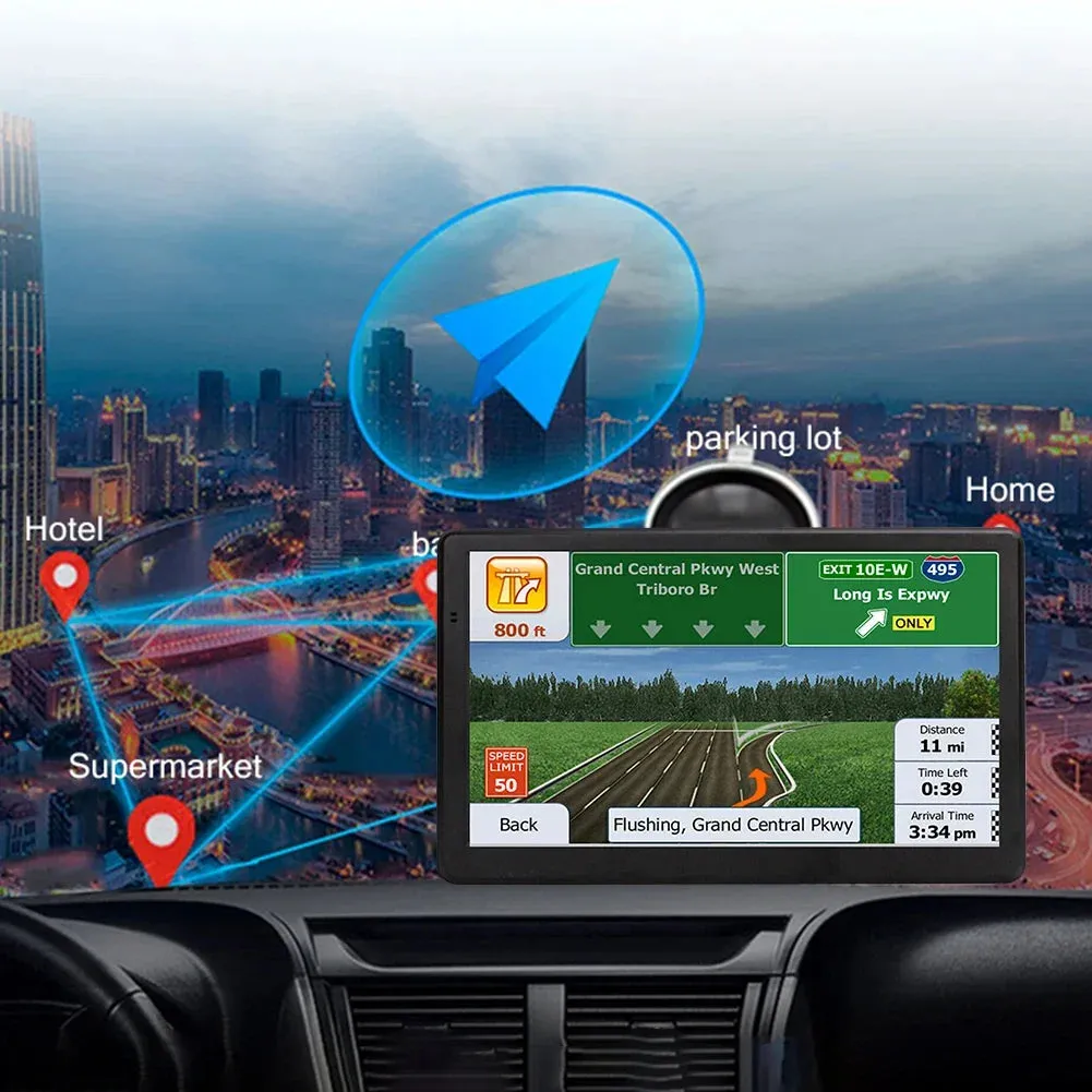 7 Inch GPS Car Maps Navigation System For Universal Cars SAT NAV Voice Reminder 256MB 8G Touch Screen