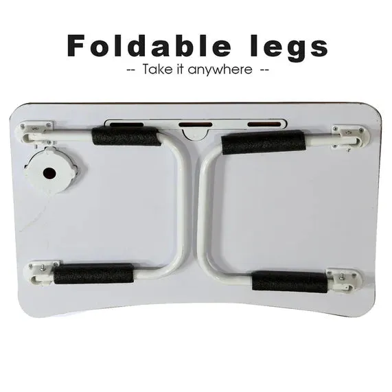 7700 FOLDABLE BED STUDY TABLE PORTABLE MULTIFUNCTION LAPTOP TABLE LAPDESK FOR CHILDREN BED FOLDABLE TABLE WORK OFFICE HOME WITH TABLET SLOT & CUP HOLDER
