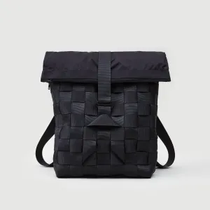 A302 2IN1 FOLD POUCH BASKET BACKPACK - lead black