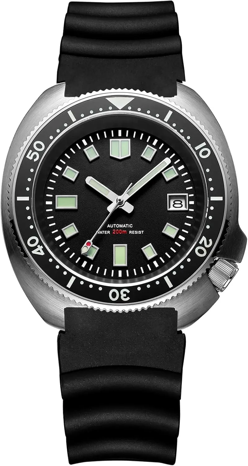 ADDIESDIVE Automatic Dive Watch for Men H8 Stainless Steel Wrist Watch Mechanical NH35A Clean Dial Synthetic Sapphire Sterile Without