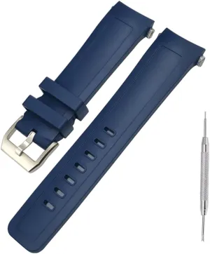 Adwoa Fluororubber Watch Band Strap Replacement for IWC Aquatimer Series- 22mm Quick Disassembly Watch Band Compatible with IW356802 IW376705 IW376710