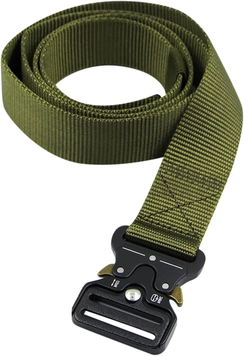 AIBEARTY Canvas Web Buckle Belt Adjustable Buckle Long Waistband for Women Men Teens