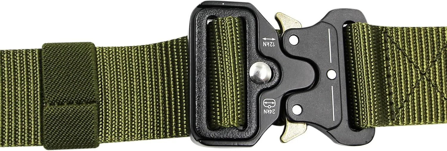 AIBEARTY Canvas Web Buckle Belt Adjustable Buckle Long Waistband for Women Men Teens