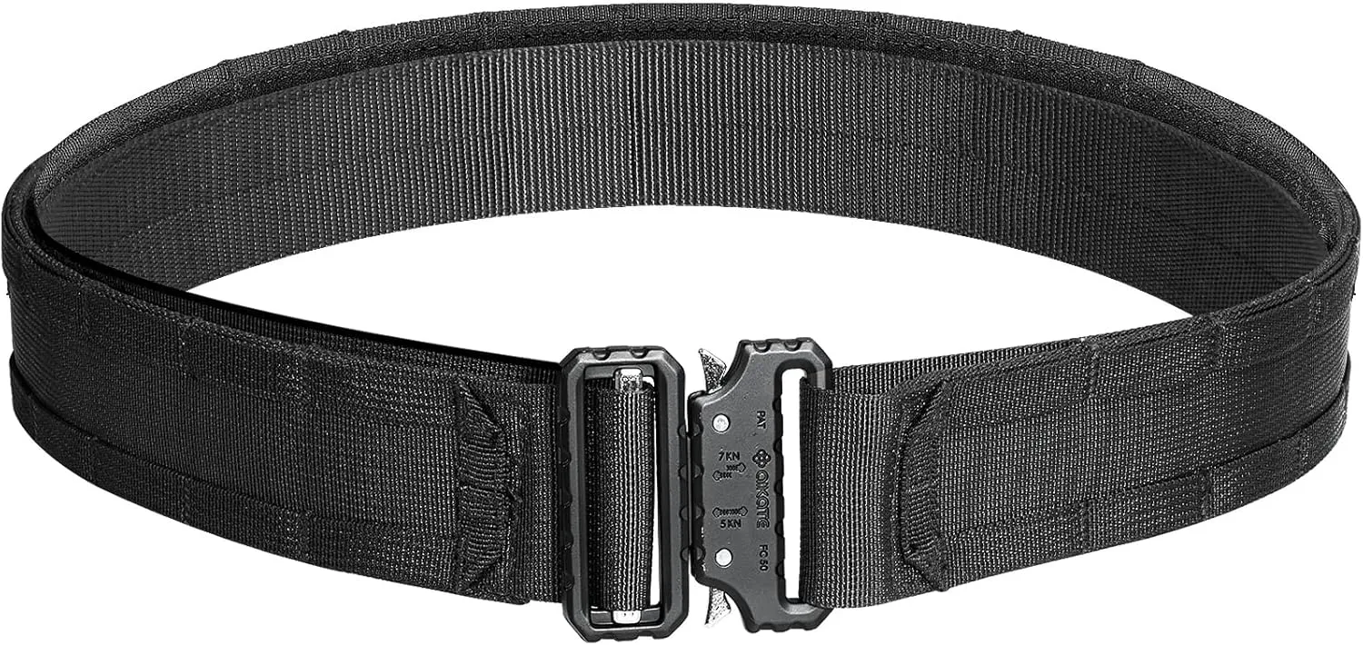AIKATE Tactical Molle Battle Belt - Quick Release Rigger Combat Belt 1.75"/2.25" Inner & 2.0" Outer Heavy Duty