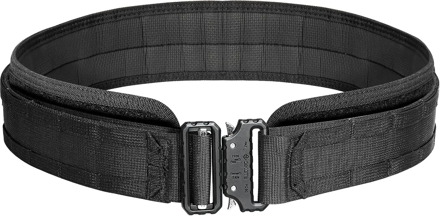 AIKATE Tactical Molle Battle Belt - Quick Release Rigger Combat Belt 1.75"/2.25" Inner & 2.0" Outer Heavy Duty