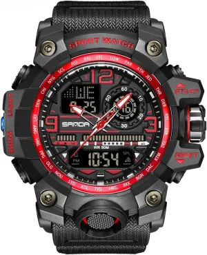 AIMES Men's Watches Sports Outdoor Waterproof Military Wrist Watch Tactical Date Multi Function Large Face LED Alarm Stopwatch for Men