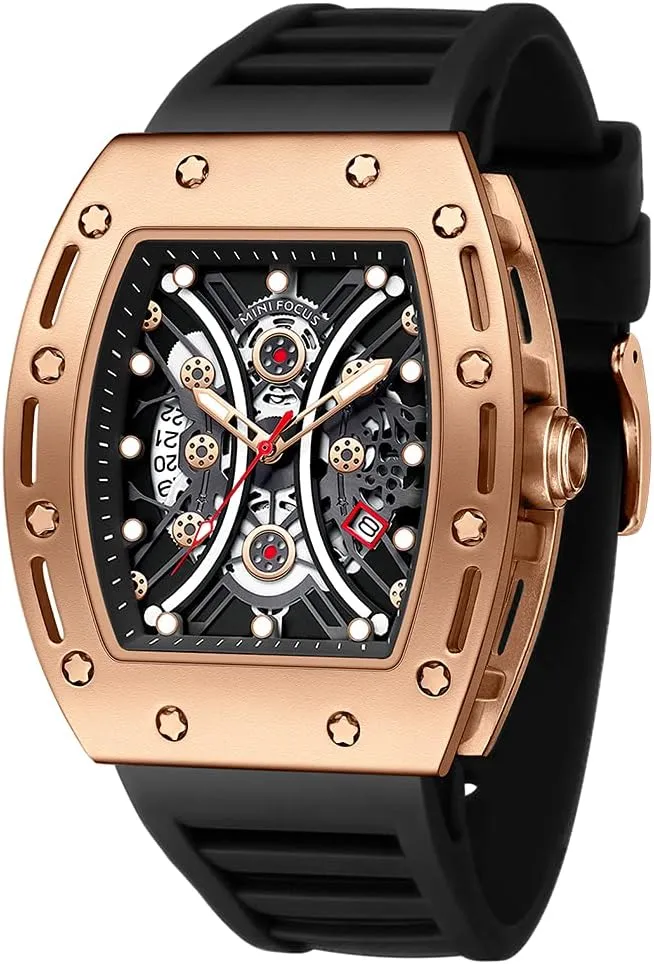 AIMES Watch Wristwatch for Men Fashion Casual Cool Big Dial Watch Luminous Waterproof Sport Analog Quartz Business Mens Watches Silicon Strap Dress Watch