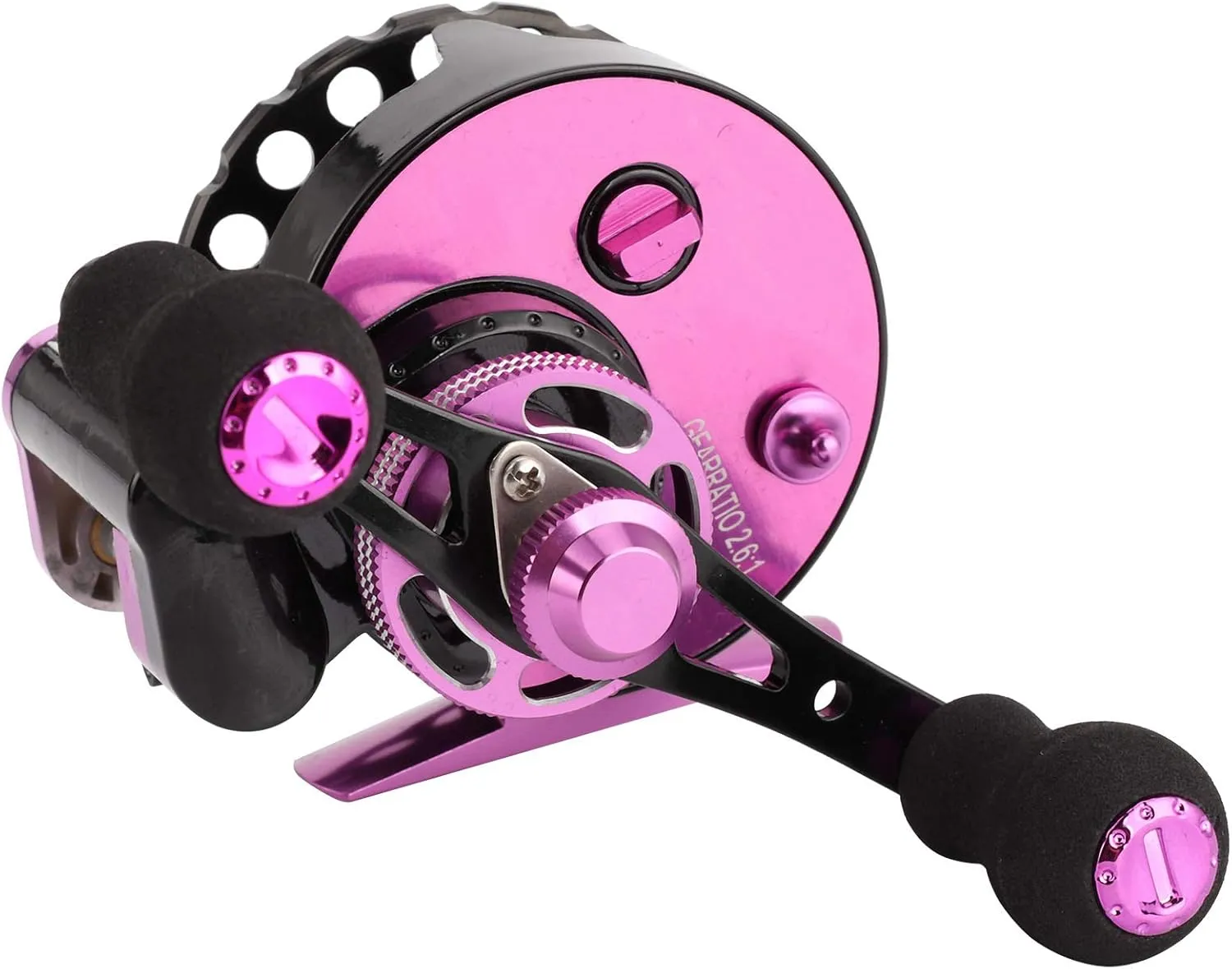 All Metal 10 1 BB Fishing Reels, High Strength Gear Ratio Reel for Raft, Sea, Boat, Reservoir, Ice Fishing with 2.6:1 Fishing Reels Accessories