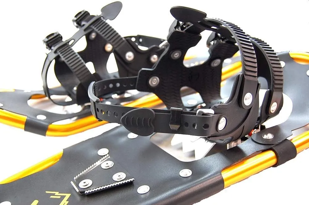 All Terrain Snowshoes with Trekking Poles,Lightweight Aluminum Snowshoes and Trekking Poles for Women/Men/Kids,Adjustable Ratchet Bindings and Carrying Tote Bag