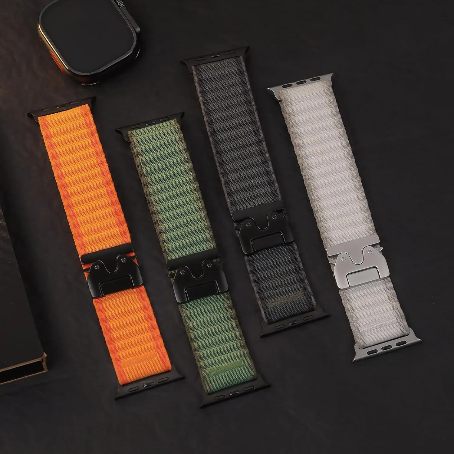 Alpine Loop Band for Apple Watch Ultra 2/Ultra Bands for Men 49mm 46mm 45mm 44mm 42mm 41mm 40mm 38mm,Parachute Buckle Fabric Nylon Sport Strap Wristband for iWatch Bands Series 10 9 8 7 6 5 4 3 SE/2