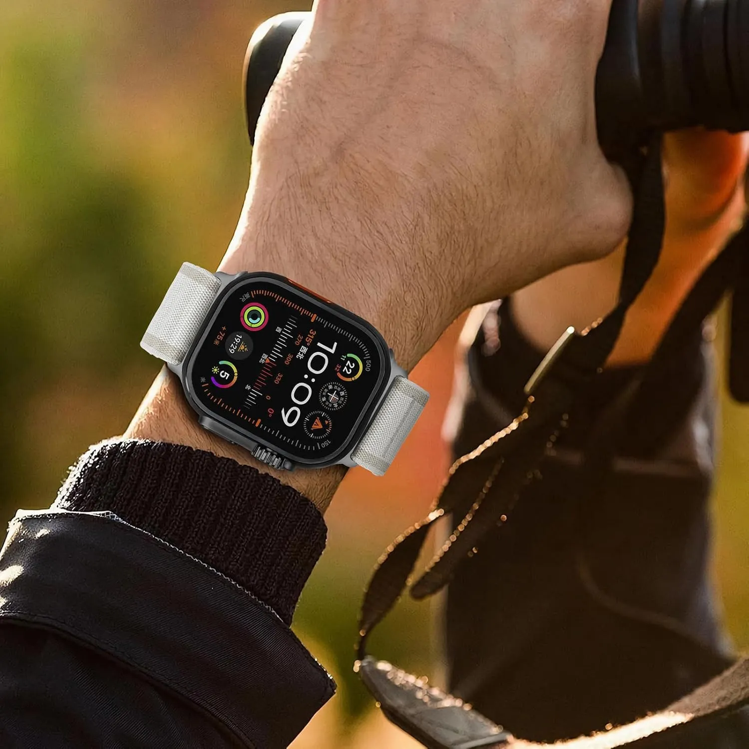 Alpine Loop Band for Apple Watch Ultra 2/Ultra Bands for Men 49mm 46mm 45mm 44mm 42mm 41mm 40mm 38mm,Parachute Buckle Fabric Nylon Sport Strap Wristband for iWatch Bands Series 10 9 8 7 6 5 4 3 SE/2