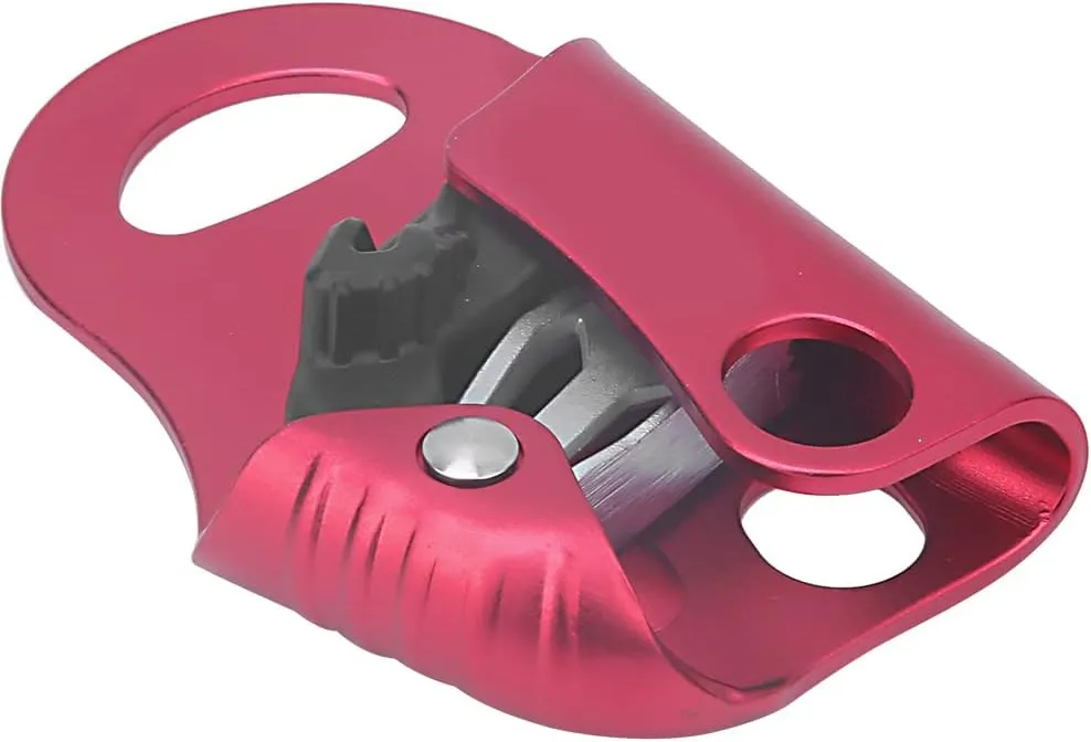 Aluminum Rock Climbing Ascender Riser Rope Clamp Device, Comfortable Finger Groove Design Suitable for 8 to 13mm Rope Diameter (Red), Odorkle4wc3mzfi8g-11