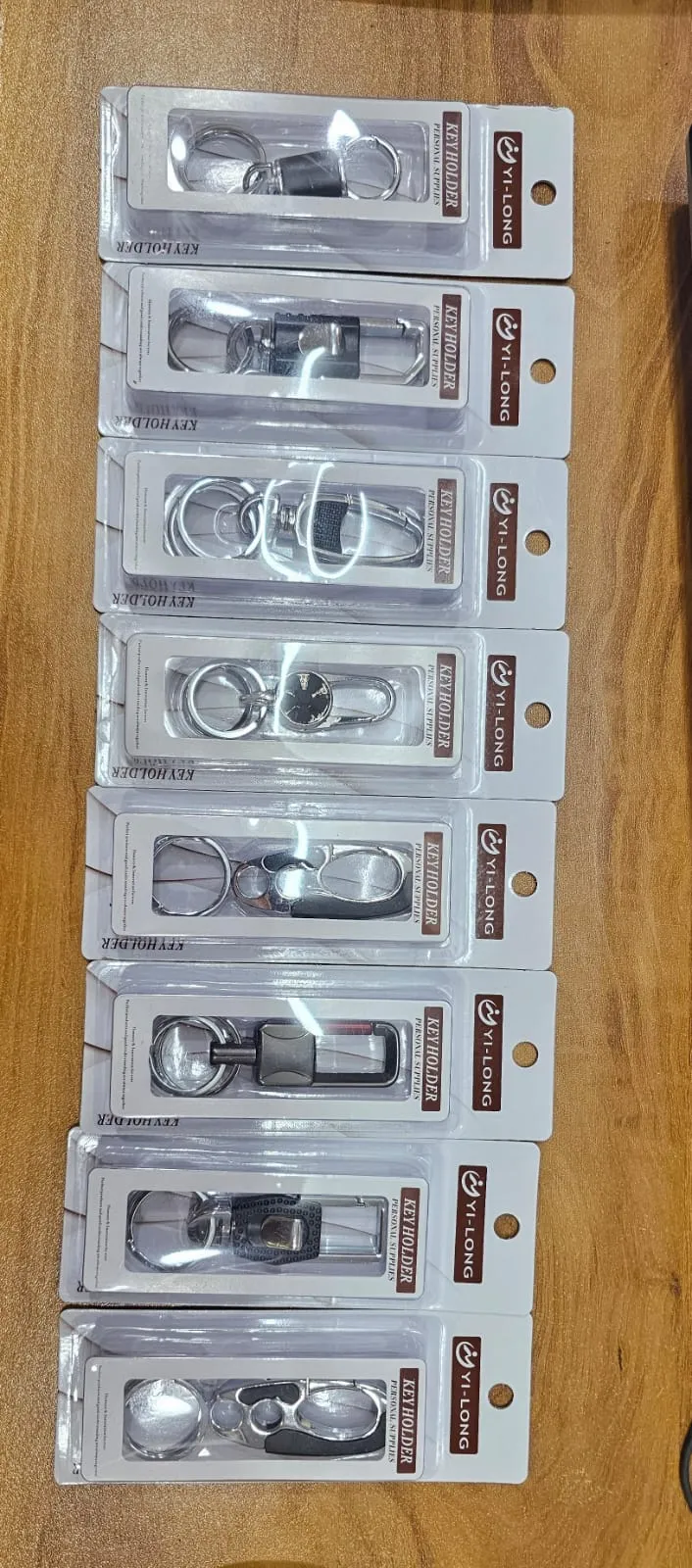 am0615 SS key chain Key double ring hook keychain holder