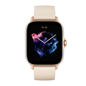 Amazfit GTS 3 1.75", Smart watch, GPS (satellite), AMOLED Display, Touchscreen, Heart rate monitor, Activity monitoring 24/7, Waterproof, Bluetooth, Ivory White