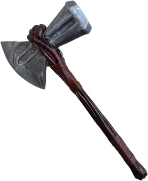Antique avenue Stormbreaker Axe: 1:1 Metal Prop Replica of The Mighty Hammer Brown, Brown, 24 inch
