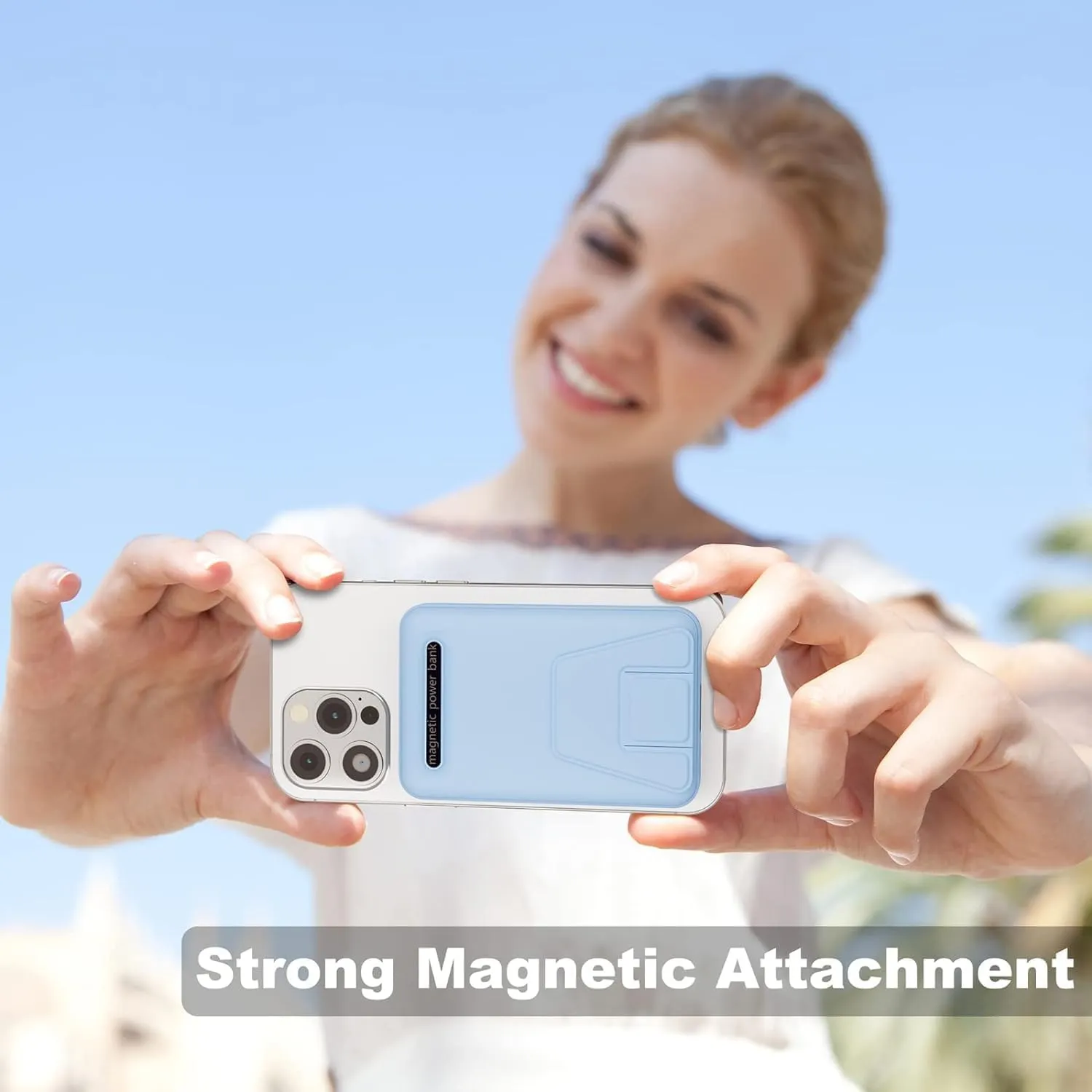 AOGUERBE Magnetic Power Bank, 10000mAh Foldable Wireless Portable Charger with USB-C Cable LED Display, for Mag-Safe Battery Pack 22.5W PD Fast Charging for iPhone 16/15/14/13/12 Pro/Pro Max/Plus/Mini