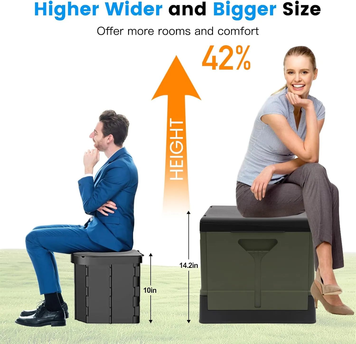 ARCITON PORMYTRIP Portable Toilet Camping Toilets for Car Indoor Outdoor Commode Foldable Travel Potty for Camping,Tent,Hiking,Boating,Long Road Trips,Traffic jam,Home